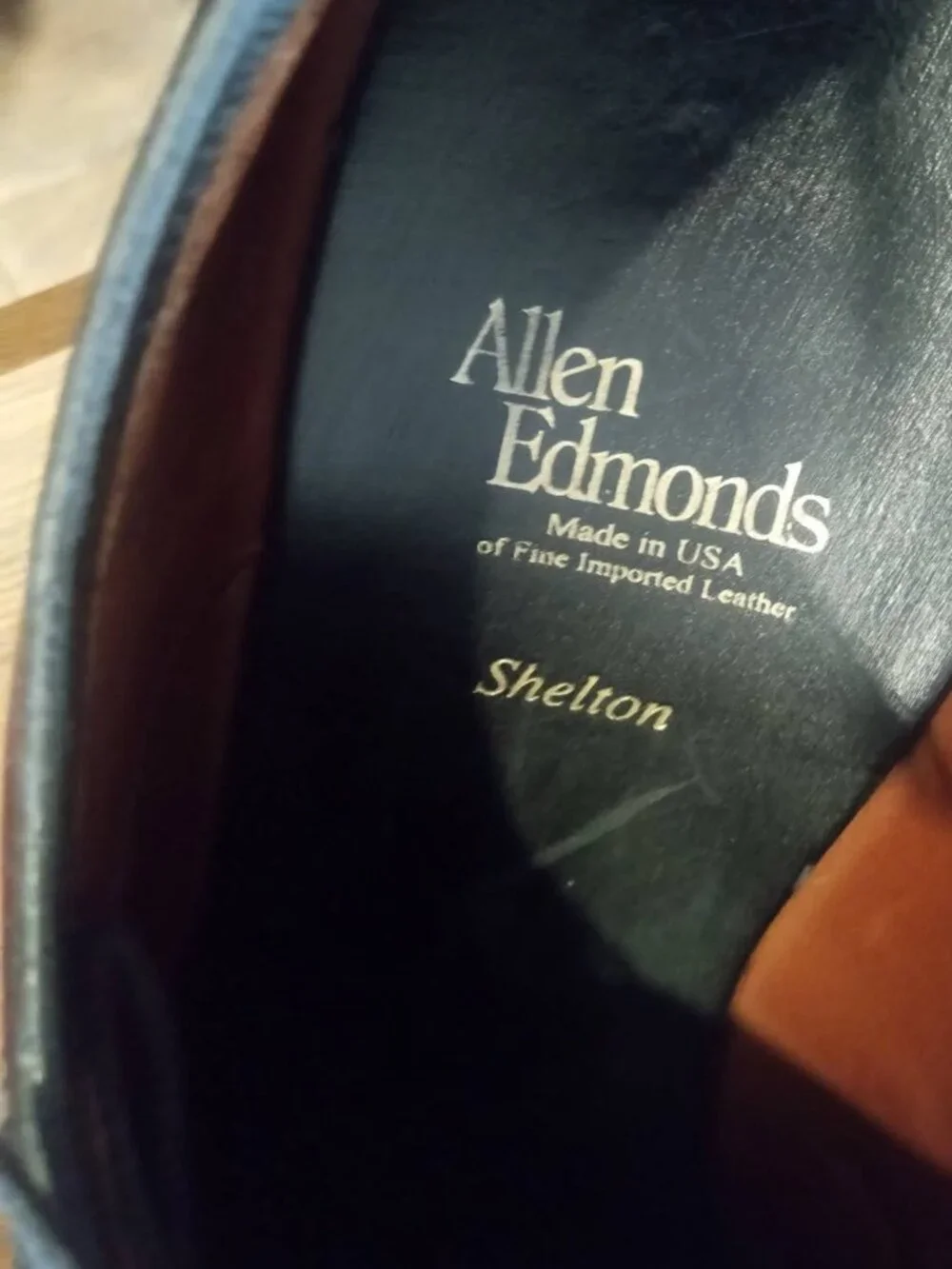 Allen Edmonds Shelton 2-Tone Burgundy Red Black Saddle Shoe Oxfords US 8.5 D